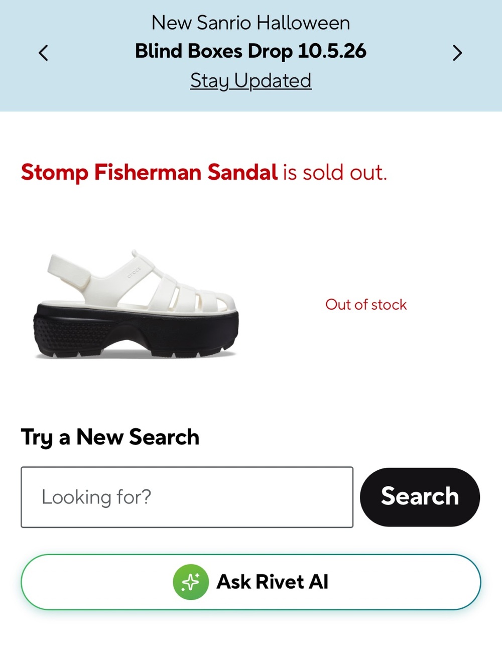 Crocs Stomp Fisherman Sandal - White/Black